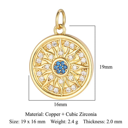 Shiny Clouds Tassel Copper Plating Inlay Zircon 18k Gold Plated Charms Jewelry Accessories