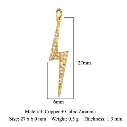 Shiny Clouds Tassel Copper Plating Inlay Zircon 18k Gold Plated Charms Jewelry Accessories