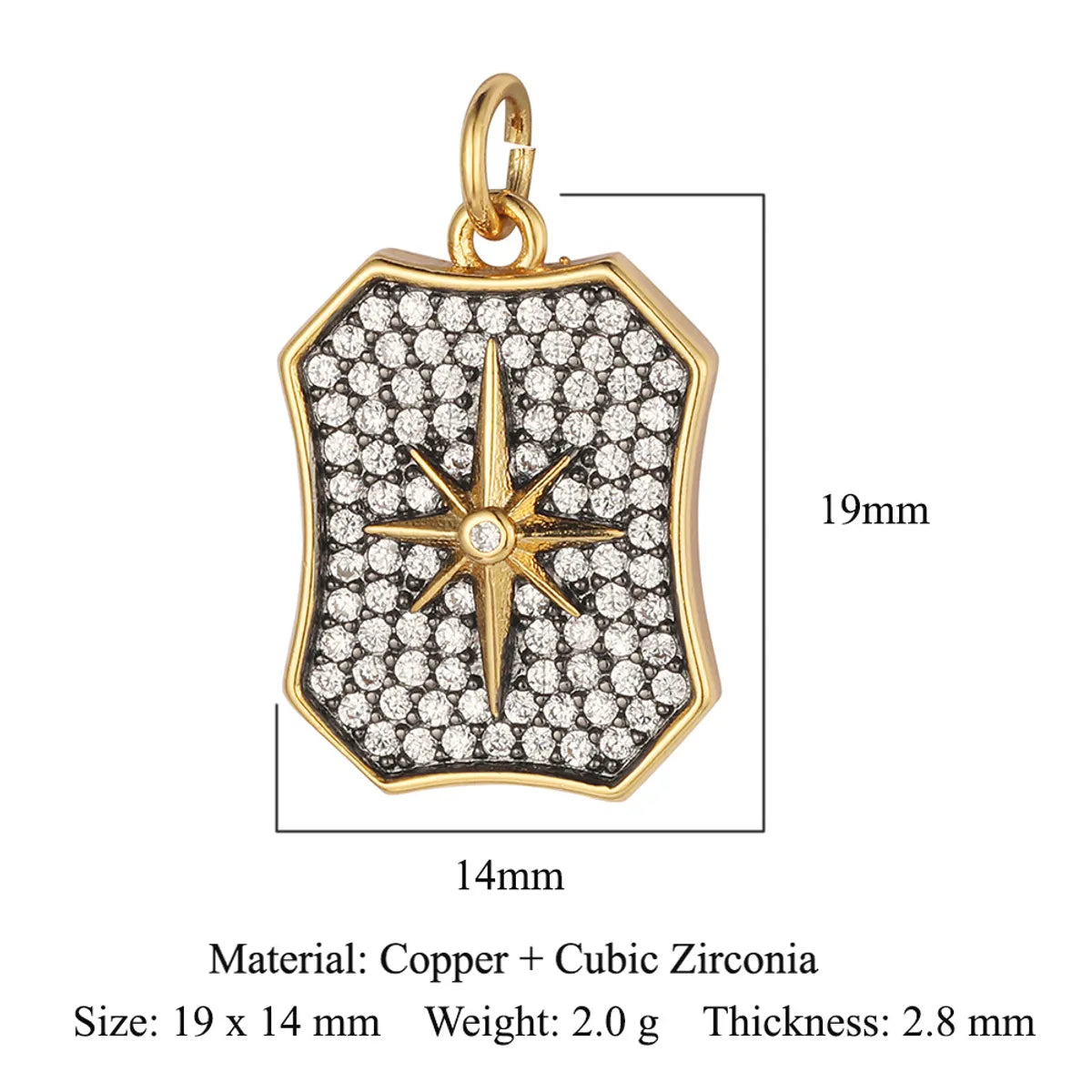 Shiny Clouds Tassel Copper Plating Inlay Zircon 18k Gold Plated Charms Jewelry Accessories