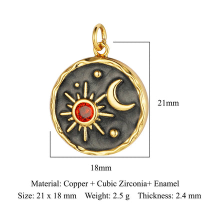 Shiny Clouds Tassel Copper Plating Inlay Zircon 18k Gold Plated Charms Jewelry Accessories