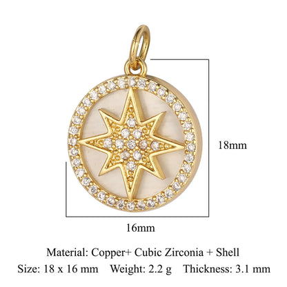 Shiny Clouds Tassel Copper Plating Inlay Zircon 18k Gold Plated Charms Jewelry Accessories