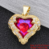 Shiny Devil'S Eye Tree Heart Shape Copper Plating Inlay Zircon 18k Gold Plated Charms