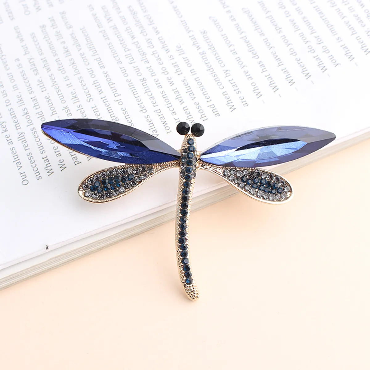 Shiny Dragonfly Alloy Inlay Zircon Women'S Brooches