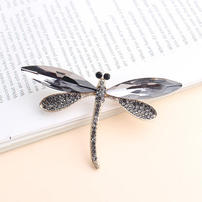 Shiny Dragonfly Alloy Inlay Zircon Women'S Brooches