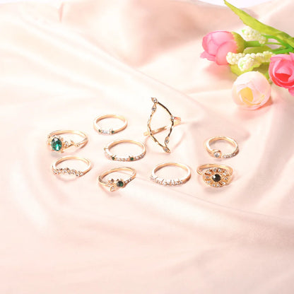 Shiny Irregular Star Alloy Inlay Artificial Rhinestones Women's Rings