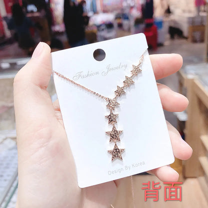 Shiny Star Copper Plating Zircon Necklace