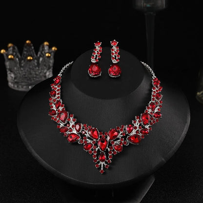 Shiny Water Droplets Zinc Alloy Plating Inlay Zircon Women'S Jewelry Set