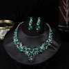 Shiny Water Droplets Zinc Alloy Plating Inlay Zircon Women'S Jewelry Set