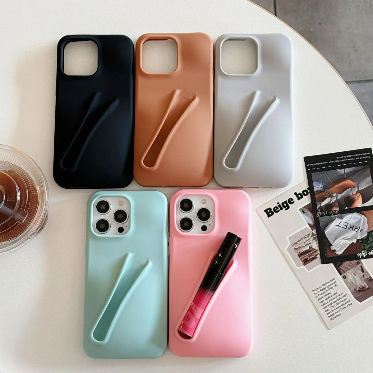 Silica Gel Solid Color Cute Sweet Phone Cases Phone Accessories