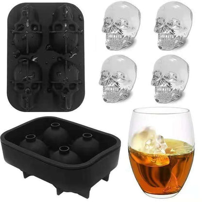 Simple Style Skull Silica Gel Ice Tray