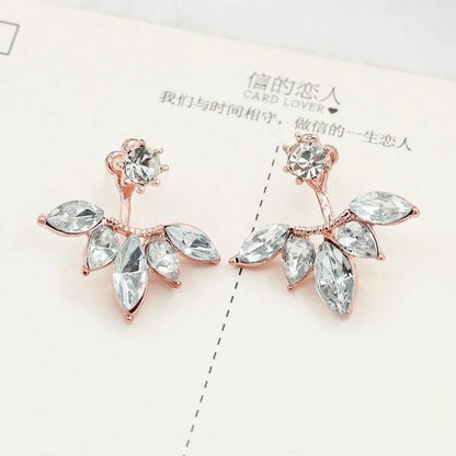 Silver Needle Artificial Gemstone Horse Eye Zircon Daisy Flower Earrings Nhdp149398