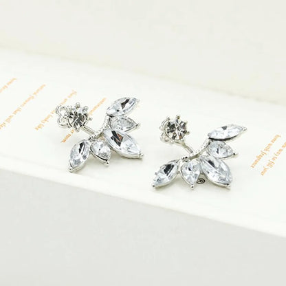 Silver Needle Artificial Gemstone Horse Eye Zircon Daisy Flower Earrings Nhdp149398