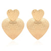 Simple Alloy Geometric Heart Earrings