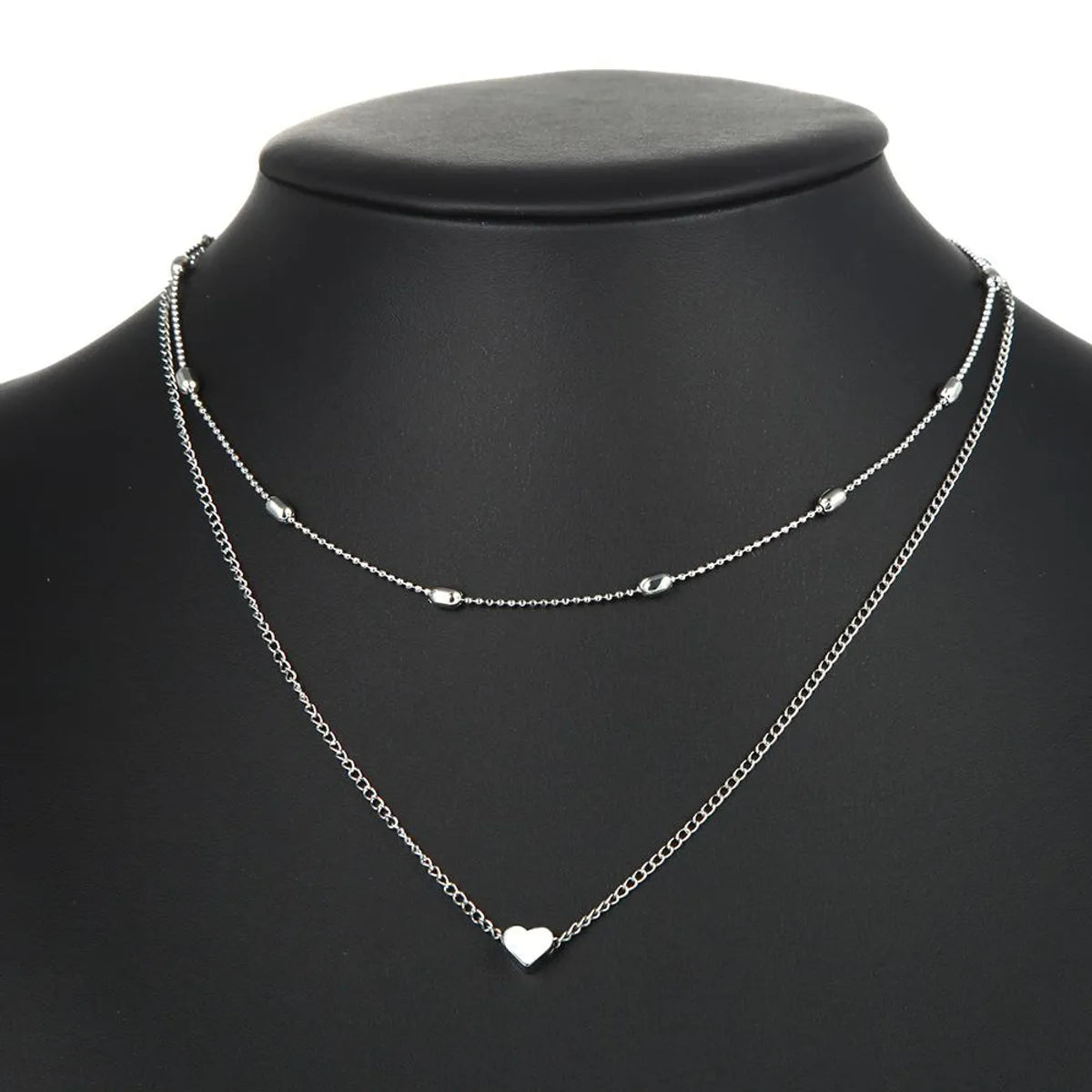 Simple Alloy Heart-Shaped Necklace Nhpf151523