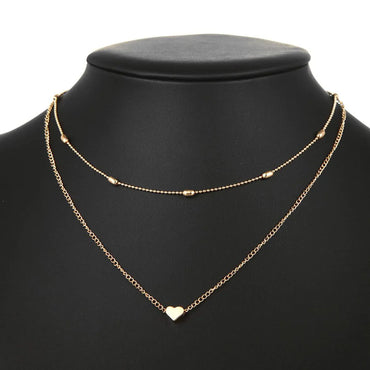 Simple Alloy Heart-Shaped Necklace Nhpf151523