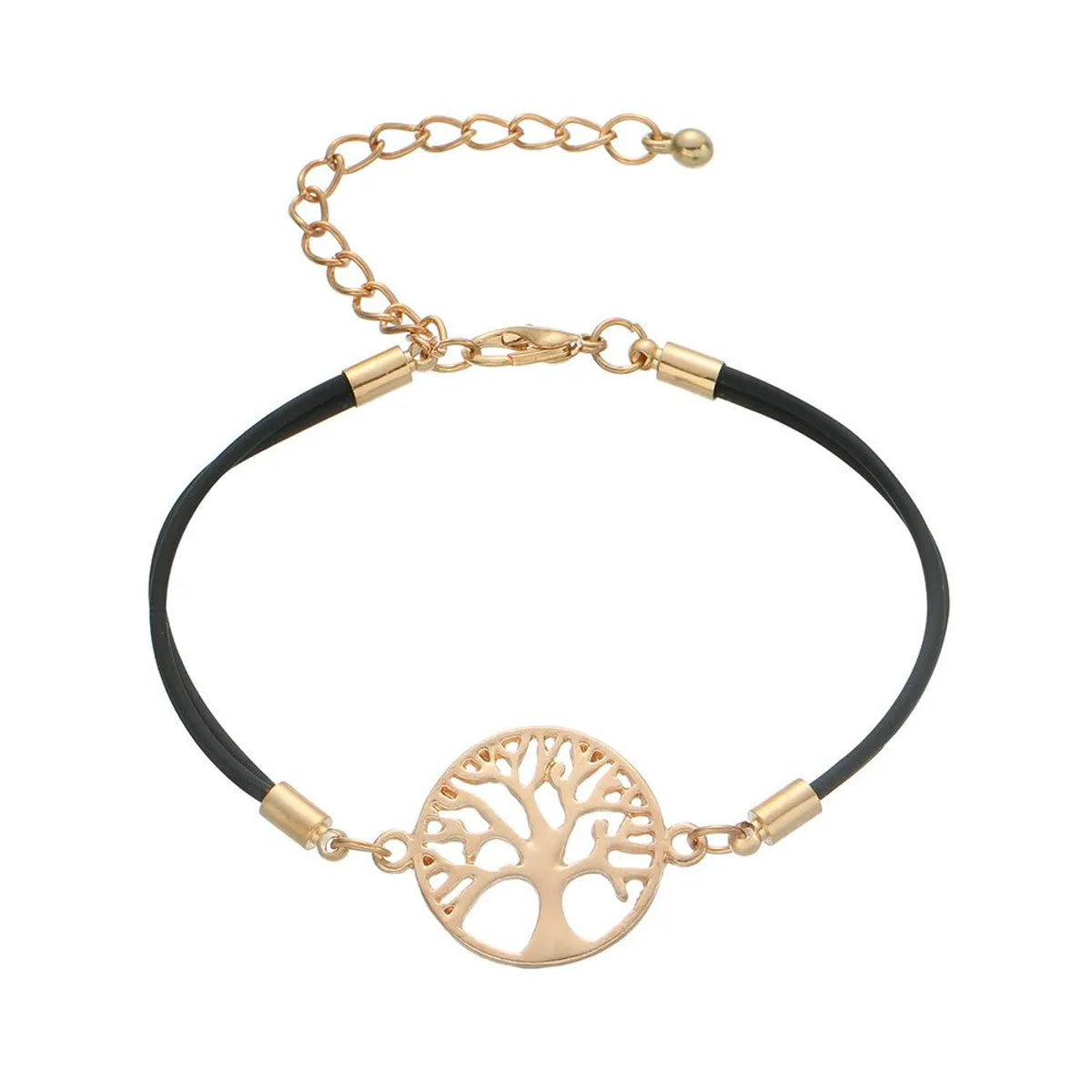 Simple Alloy Life Tree Braided Bracelet Nhhn154668