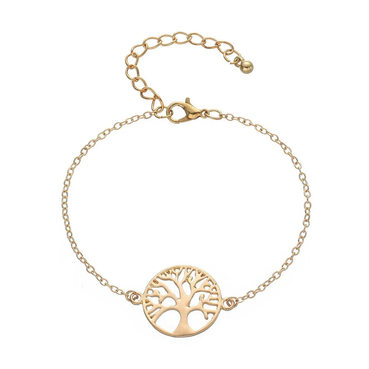 Simple Alloy Life Tree Braided Bracelet Nhhn154668