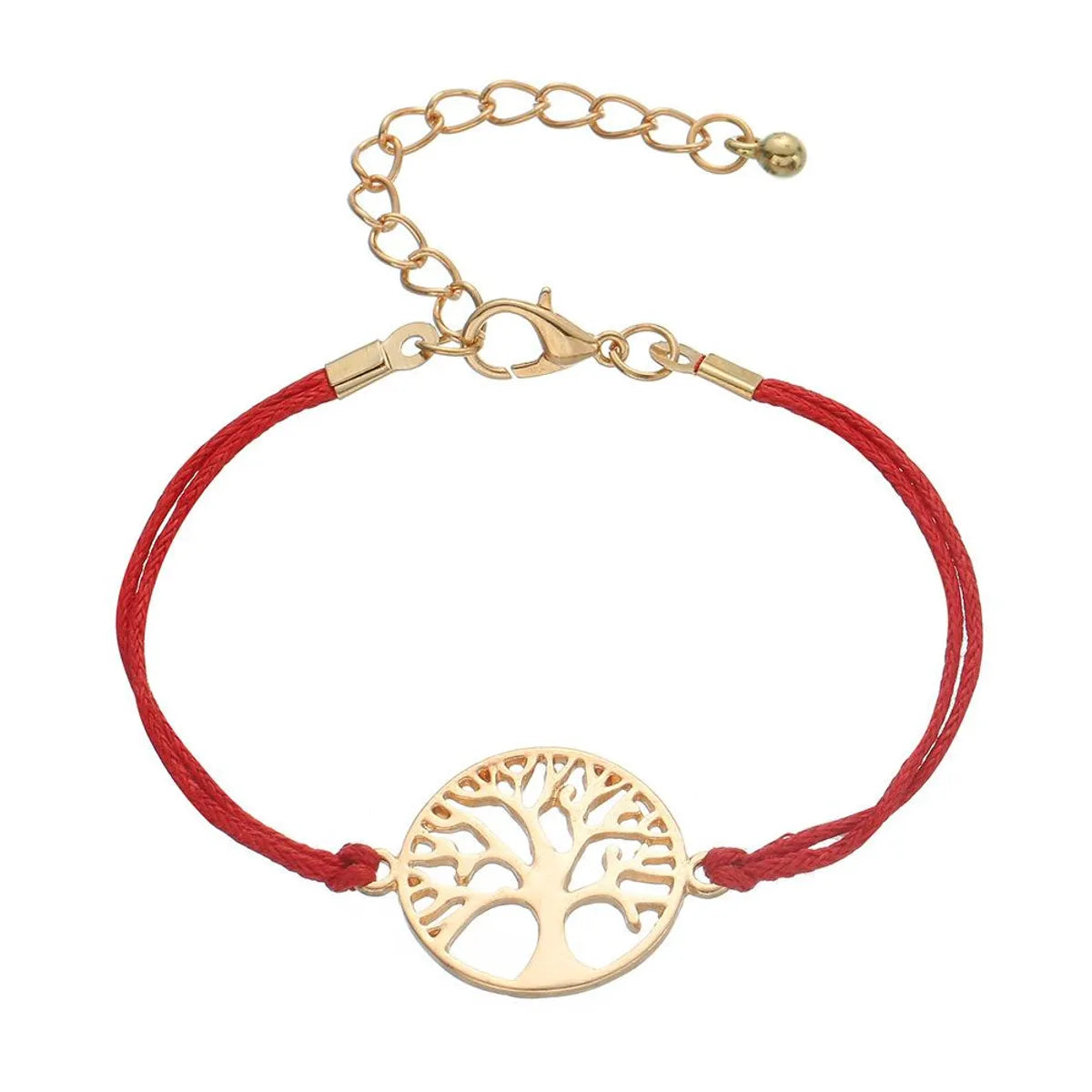 Simple Alloy Life Tree Braided Bracelet Nhhn154668