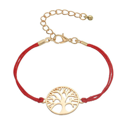 Simple Alloy Life Tree Braided Bracelet Nhhn154668