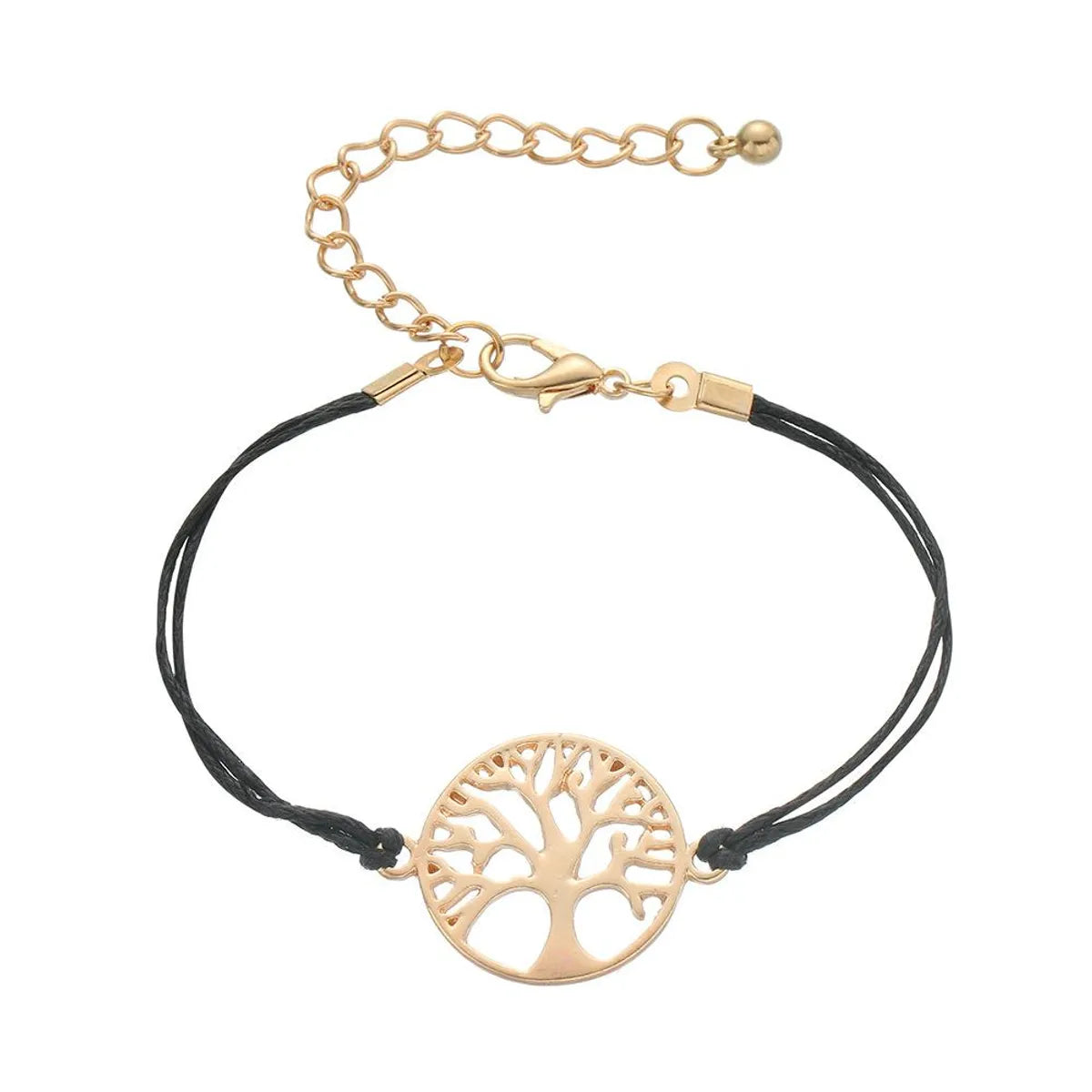 Simple Alloy Life Tree Braided Bracelet Nhhn154668