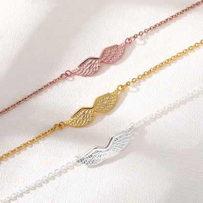 Simple Angel Wings Charm Stainless Steel  Bracelet Wholesale