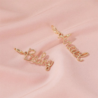 Simple Asymmetric Letter Earrings Popular Long Earrings For Women Gooddiy Wholesale