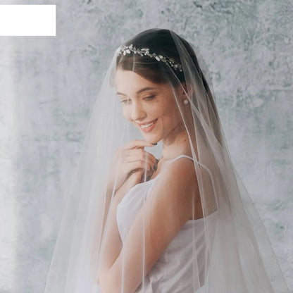 Simple Bride Veil Wedding Long Veil Photo Props