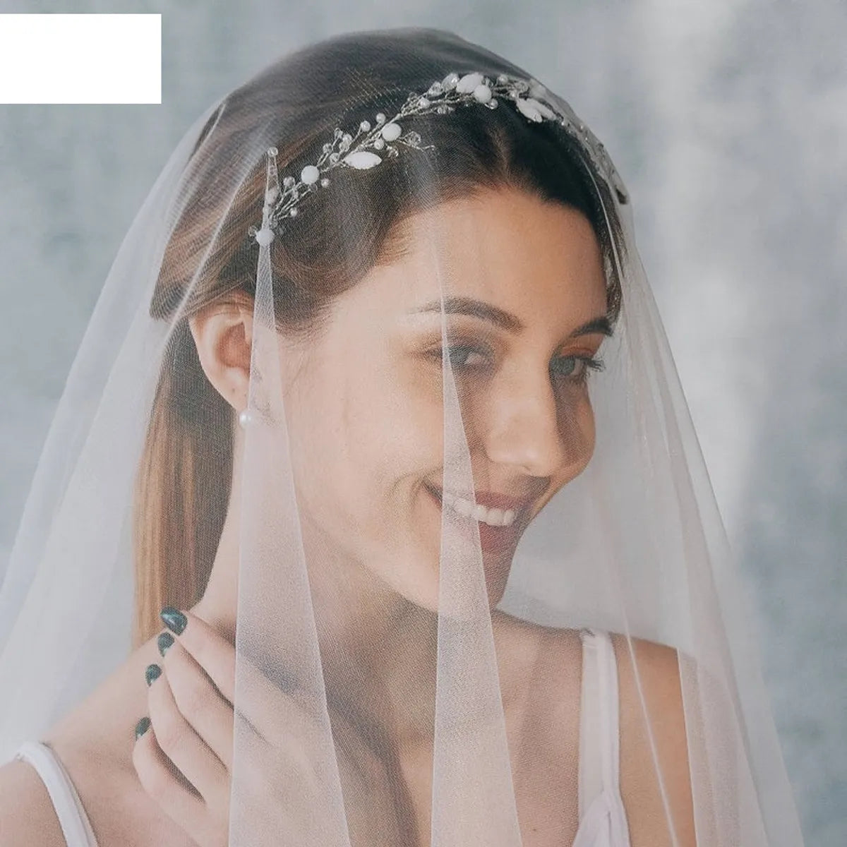 Simple Bride Veil Wedding Long Veil Photo Props