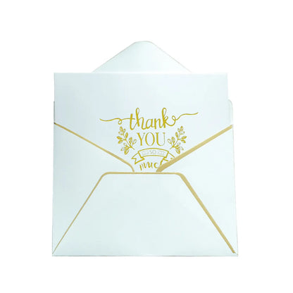 Simple Bronzing Thank You Holiday Creative Greeting Card With Envelope