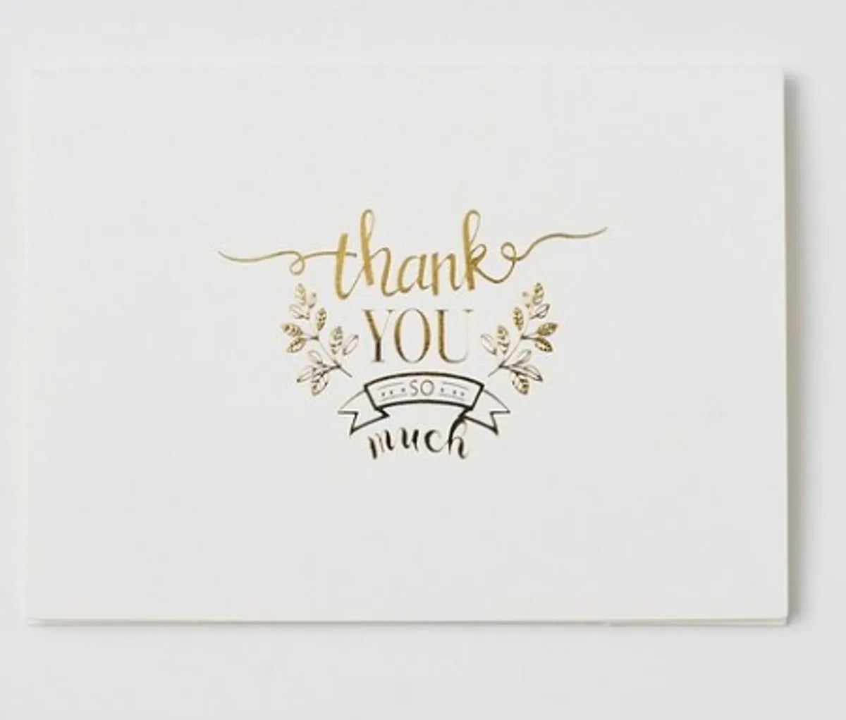 Simple Bronzing Thank You Holiday Creative Greeting Card With Envelope