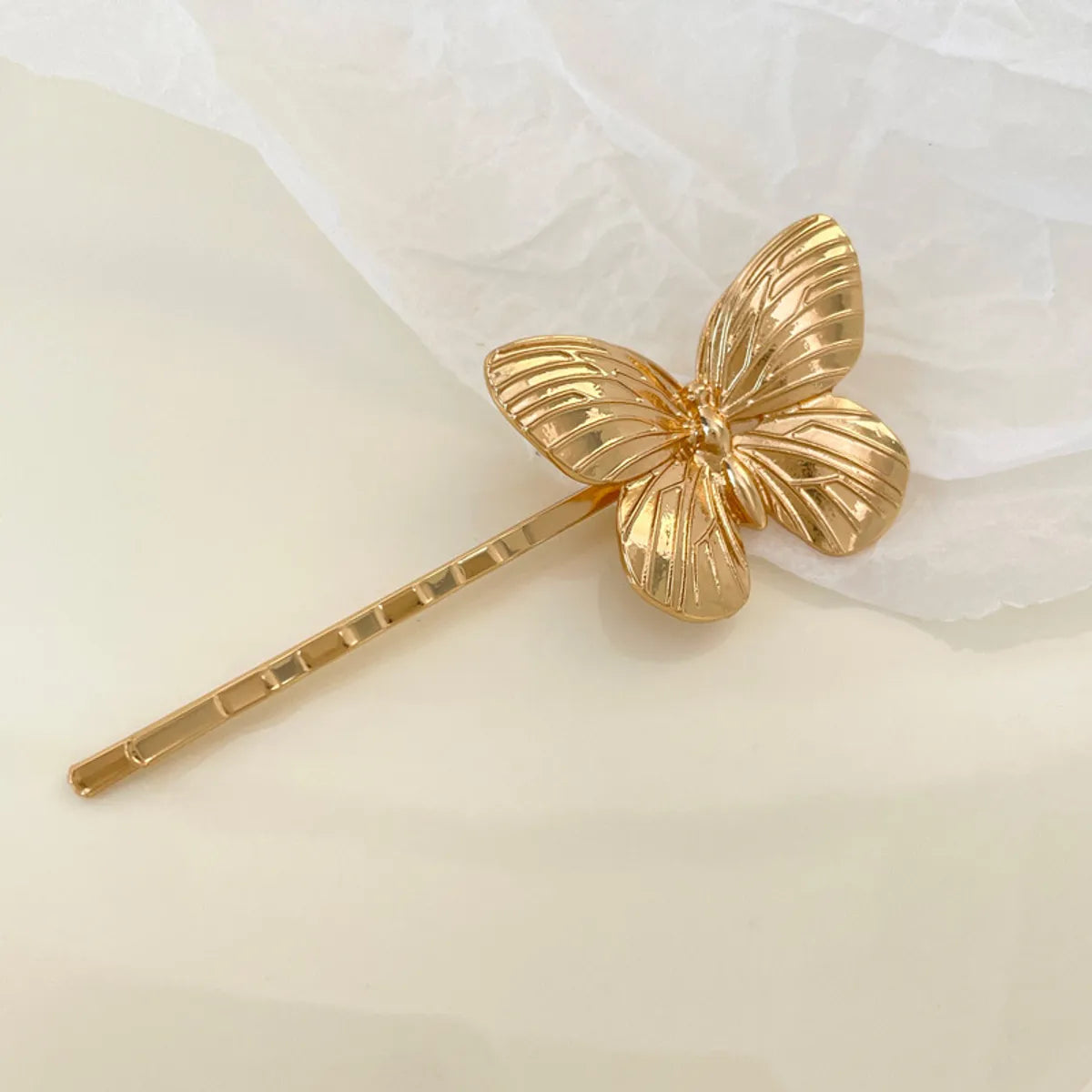 Simple Butterfly Metal Hairpin New Chinese Style Personalized  One-Character Clip Commuter Design  Hairpin Hair Accessories For Women