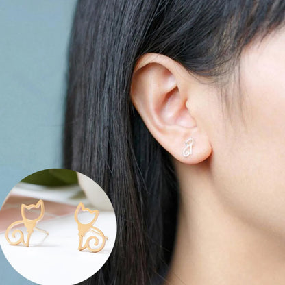 Fashion Animal Stainless Steel No Inlaid Earrings Ear Studs