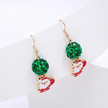 Simple Christmas Bell Santa Claus Irregular Earrings Wholesale Gooddiy