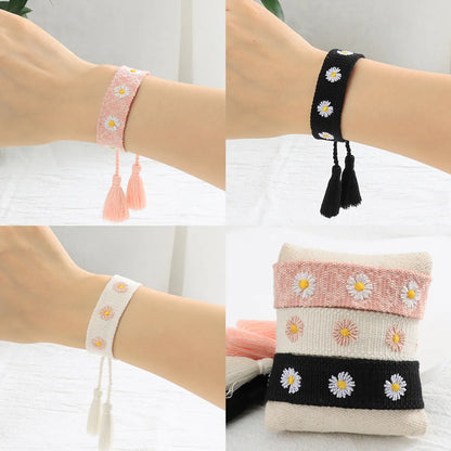 Simple Style Classic Style Flower Polyester Knitting Women's Bracelets