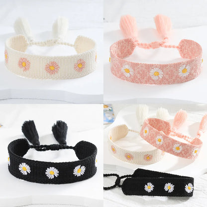 Simple Style Classic Style Flower Polyester Knitting Women's Bracelets