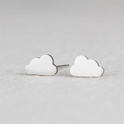 Simple Cloud Stainless Steel Earrings Wholesale