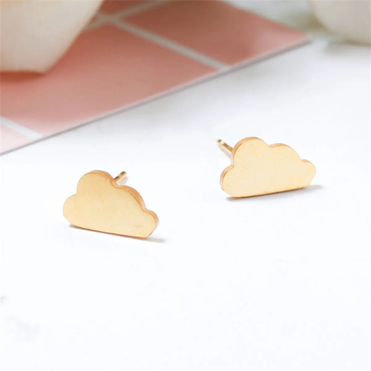 Simple Cloud Stainless Steel Earrings Wholesale