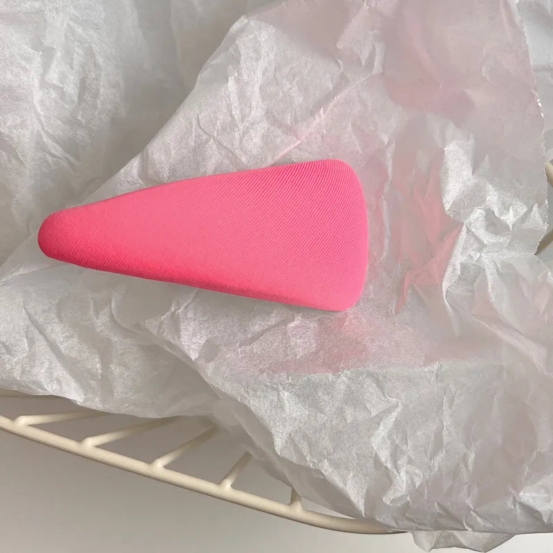 Simple Color Sponge Clip Triangle Hairpin