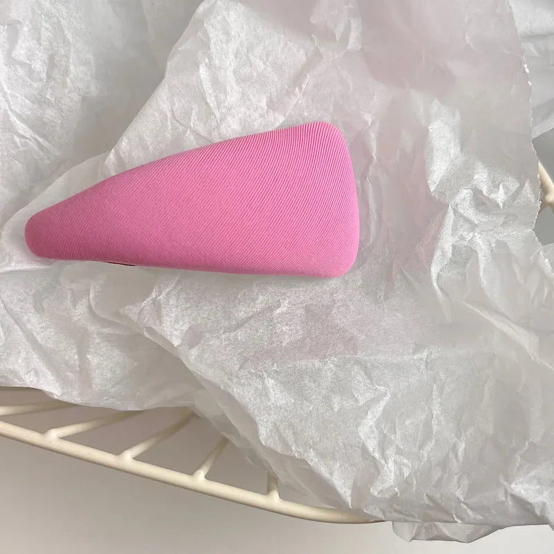 Simple Color Sponge Clip Triangle Hairpin