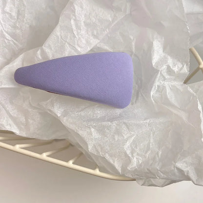 Simple Color Sponge Clip Triangle Hairpin