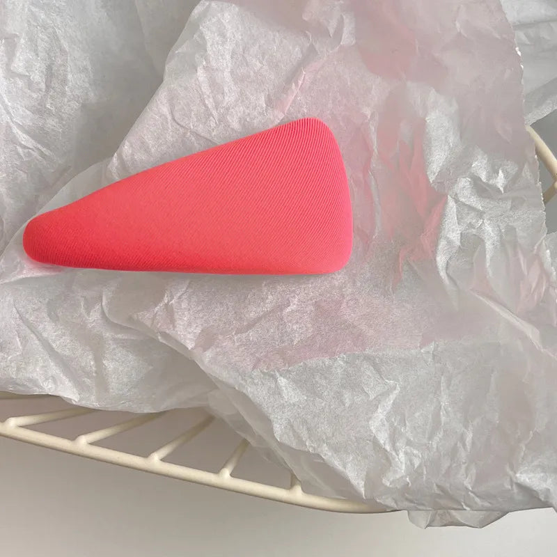 Simple Color Sponge Clip Triangle Hairpin