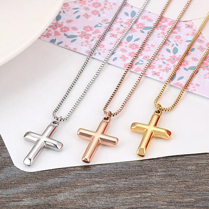 Internet Celebrity Ins Cold Style Simple Cross Necklace Women's Design Clavicle Chain Punk Cross Necklace