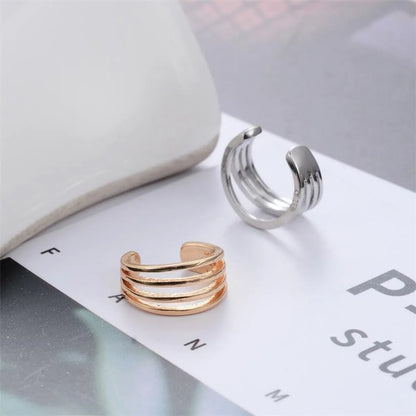 Simple Cuff Copper Clip Earrings Nhdp150554