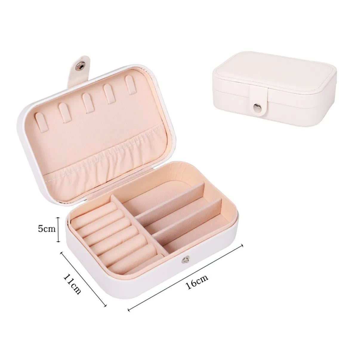 Simple Double-Layer Cosmetics Jewelry Box 16*11*5cm