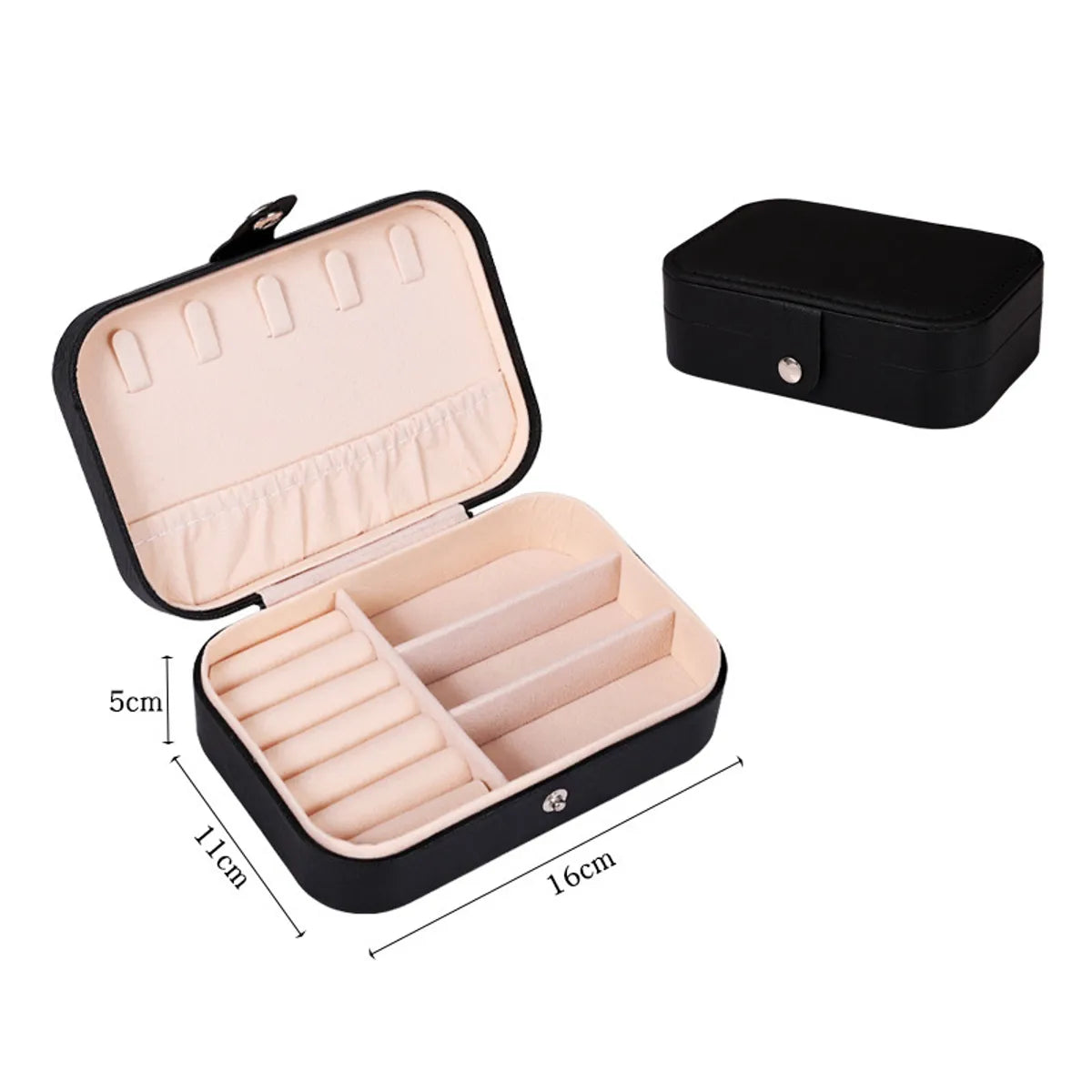 Simple Double-Layer Cosmetics Jewelry Box 16*11*5cm