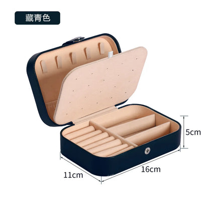 Simple Double-Layer Cosmetics Jewelry Box 16*11*5cm