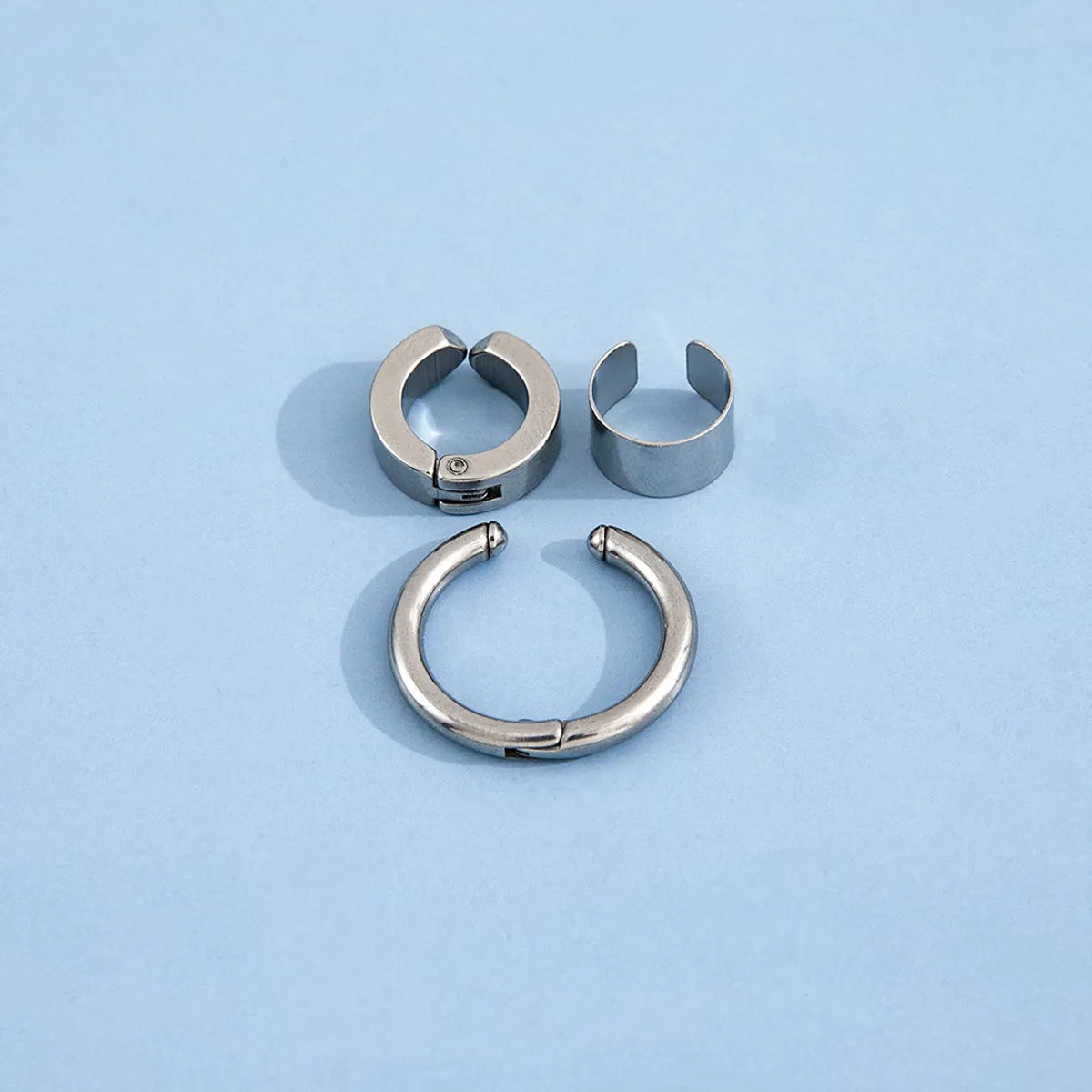 Simple Ear Clip Without Pierced Stainless Steel Ear Bone Clip Three Sets