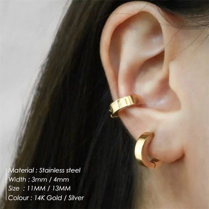 Simple Ear Clips Ear Bone Clip Stainless Steel Earrings Wholesale