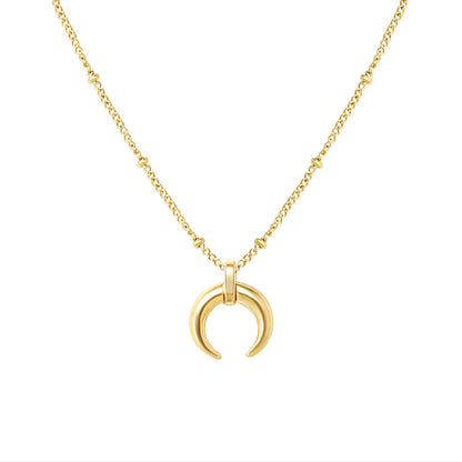 Simple Fashion Short Moon Necklace