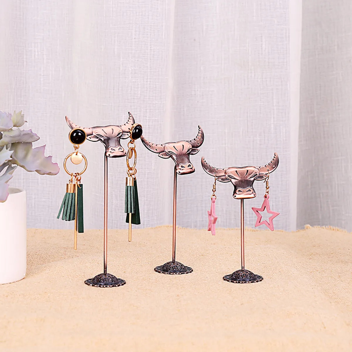 Simple  Fashion Three-Piece Earring Frame Exquisite High-End Libra Earring Frame Jewelry Display Stand Wholesale